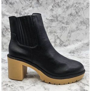 Universal Thread Black Katrina Women's Chelsea Block Heel Boots Size 12